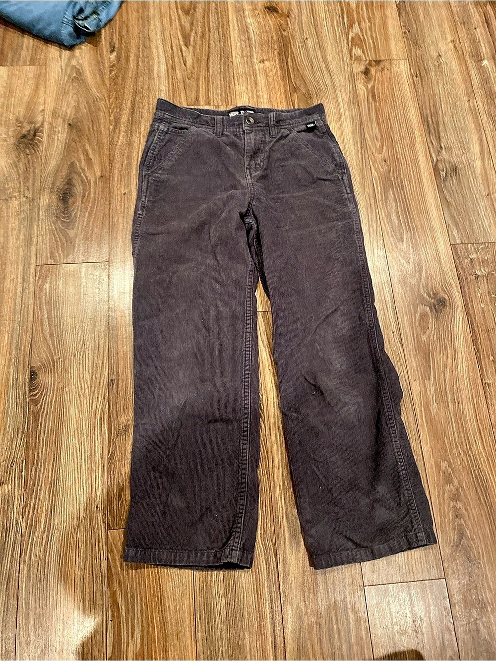 Vans Drill Chore Loose Carpenter Corduroy Pants Black Waist 26